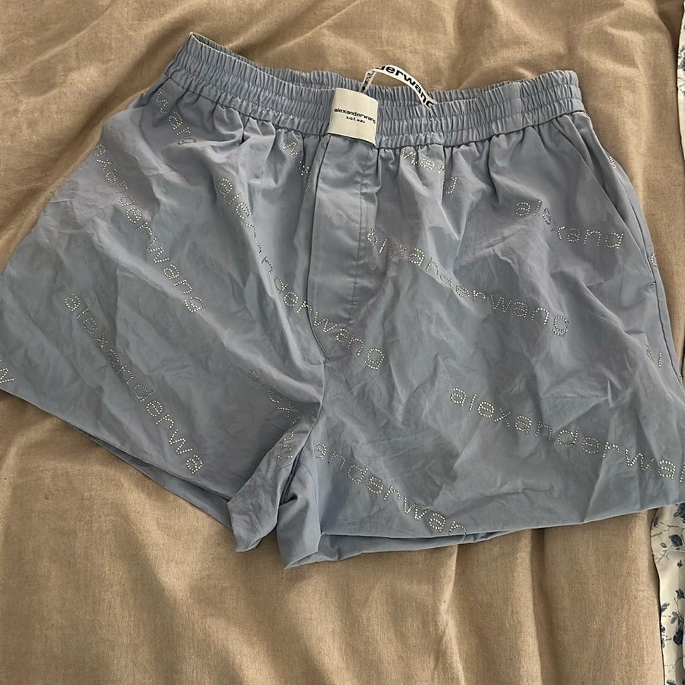 Alexander wang logo bedazzled boxer short - medium